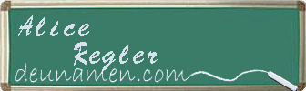 Alice Regler Visitenkarte